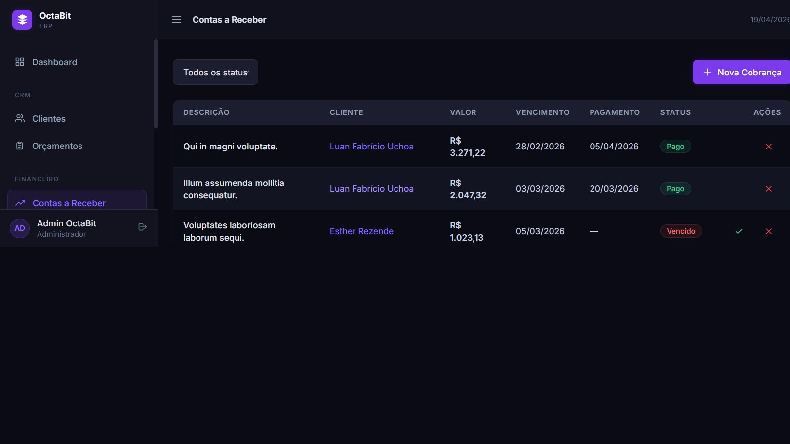 Contas a receber