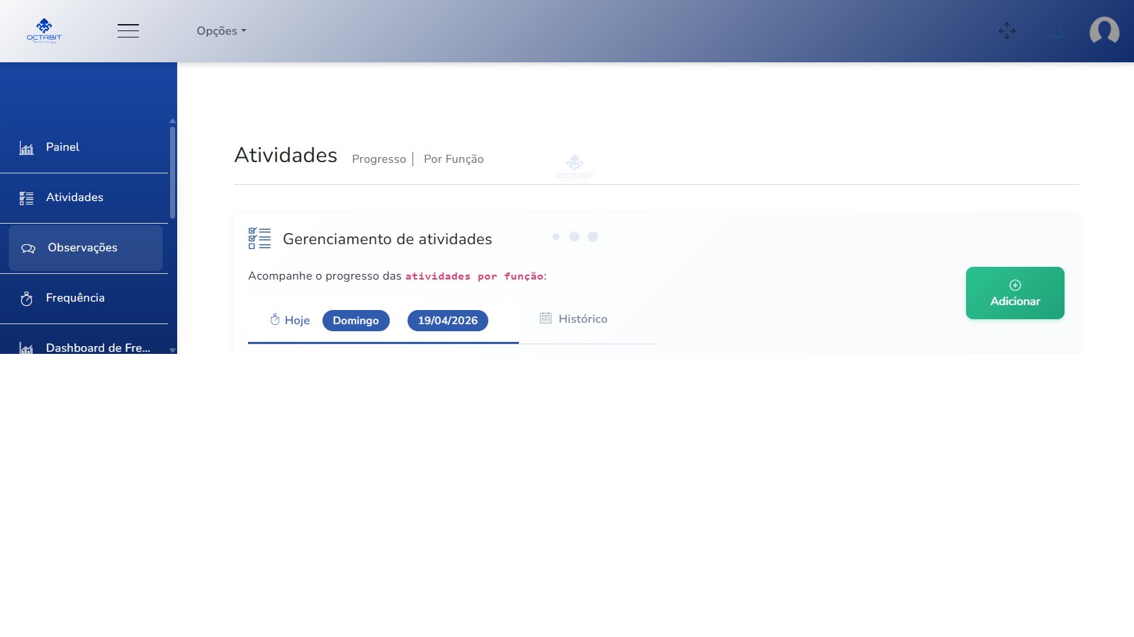 Registro de atividades